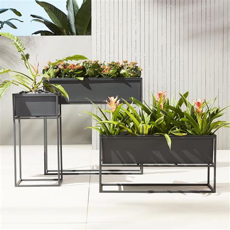 metallic planter box|indoor metal planter boxes.